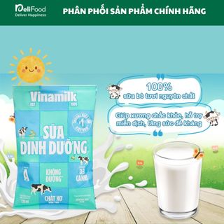  Sữa Dinh Dưỡng Vinamilk Không Đường - Túi 220ml Bổ Sung Canxi Vitamin D & Dưỡng Chất Thiết Yếu 