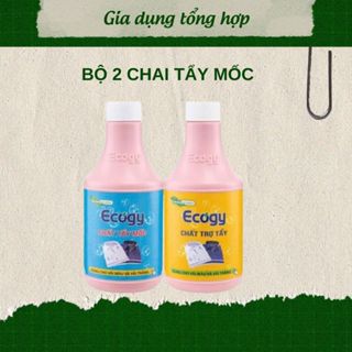  BỘ 2 TẨY MỐC siêu sạch Ecogy tẩy sạch mốc vết két mồ hôi dầu mỡ trên cả quần áo trắng và áo màu 