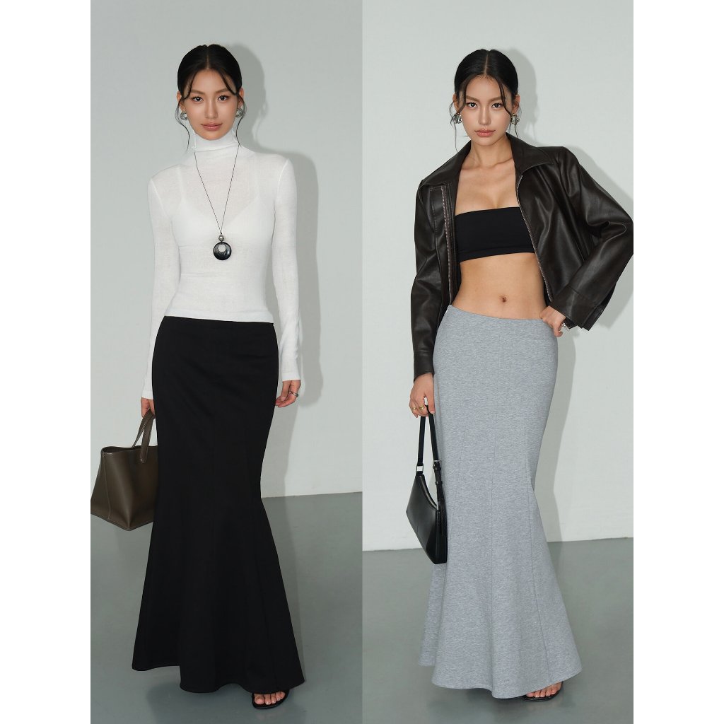 Chân Váy Nỉ Dài Đuôi Cá Ôm Body Co Giãn Mềm Mịn – Phong Cách Sang Trọng, Quyến Rũ