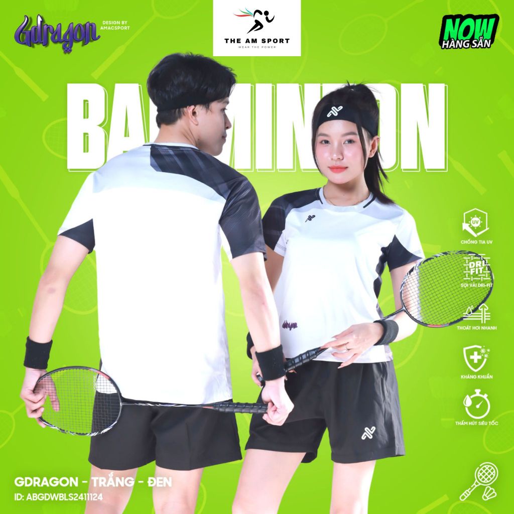 [In Tên & Số] Bộ Quần Áo Cầu Lông AMAC Gdragon - Thoáng Mát, Thấm Hút Tốt | The AM Sport