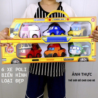   SỈ  ĐỒ CHƠi XE Ô TÔ POLI BIẾN HÌNH THÀNH ROBOT - Ô tô chạy quán tính không cần pin HÀNG CAO CẤP 