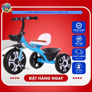  Xe đạp 3 bánh ghế da cho bé từ 2 đến 5 tuổi có giỏ 