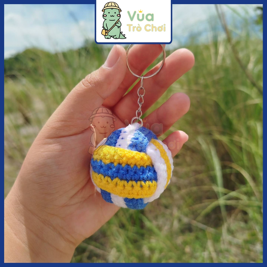 [Móc Khóa Len] Quả Bóng Chuyền Dễ Thương Bằng Len Volleyball Cao Cấp Màu Đẹp Đồ Chơi Thể Thao