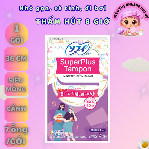 BĂNG VỆ SINH SOFY TAMPON SUPER PLUS 7 QUE
