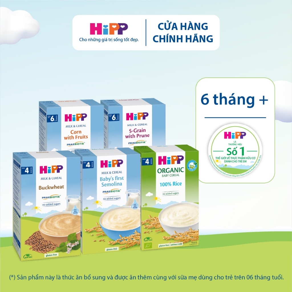 [KOL] Bột ăn dặm HiPP đủ vị