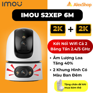 [10M - 6M] Camera Wifi Imou 2 Mắt Ranger Dual PRO S2XEP, Trong Nhà, Xoay 360, Đàm Thoại 2 Chiều