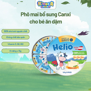 Phô Mai Nhập Khẩu Helio Cho Bé Ăn Dặm 8 Miếng 120gr - Hương Vị Tươi Ngon Giàu Dưỡng Chất