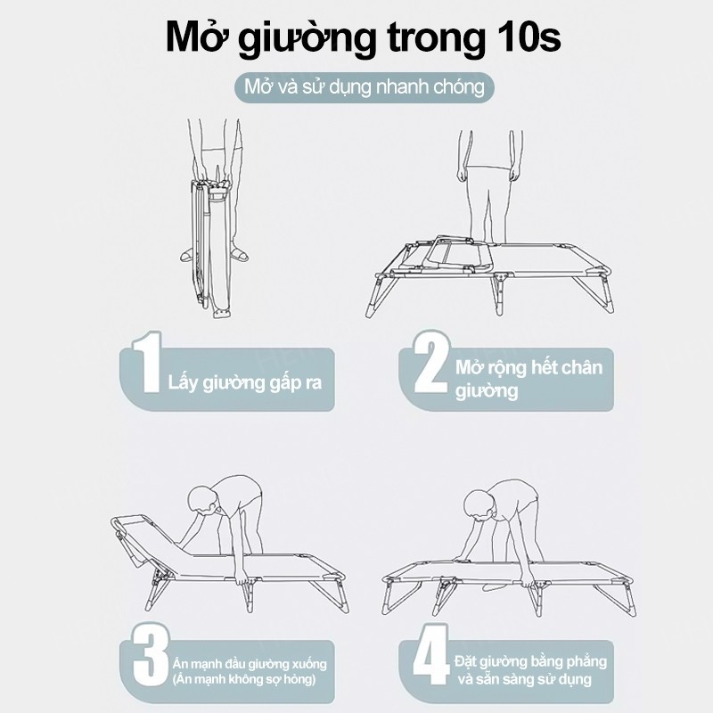 HEINO Giường Ngủ Gấp Gọn Giường Xếp Văn Phòng Khung Thép Chất Lượng Cao Tiện Dụng Cho Văn Phòng | BigBuy360 - bigbuy360.vn