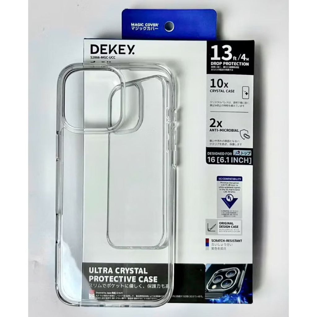 (Đã có 17) Ốp Lưng DEKEY Magic Cover Ultra Crystal Premium Trong Suốt Cao Cấp Bảo Vệ Cho iPhonk chín