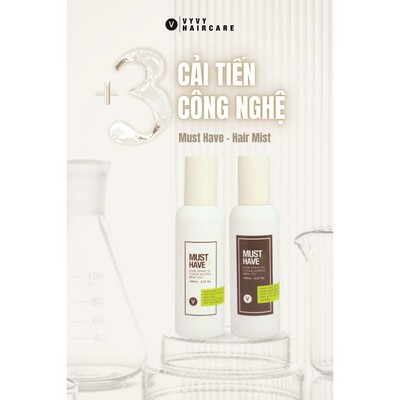 Xịt dưỡng thân và đuôi tóc gỡ rối giữ nếp bồng bềnh cho tóc thường và tóc nhuộm Must Have Vyvyhaircare V 150ml