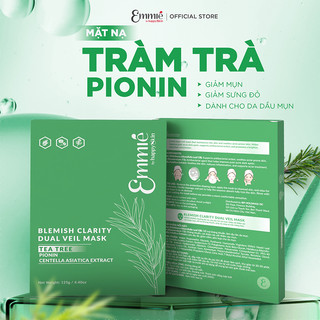   LIVE  Hộp 5 Mặt nạ Tràm trà Pionin Giúp giảm mụn giảm sưng đỏ Blemish Clarity Dual Veil Mask 25gx5 Emmie 