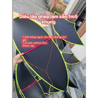  Diều lắp ghép mini làm sẵn về chỉ việc thả 1m5 khung làm từ ngọn cần câu đặc siêu dẻo diều lắp ghép sỏ áo 