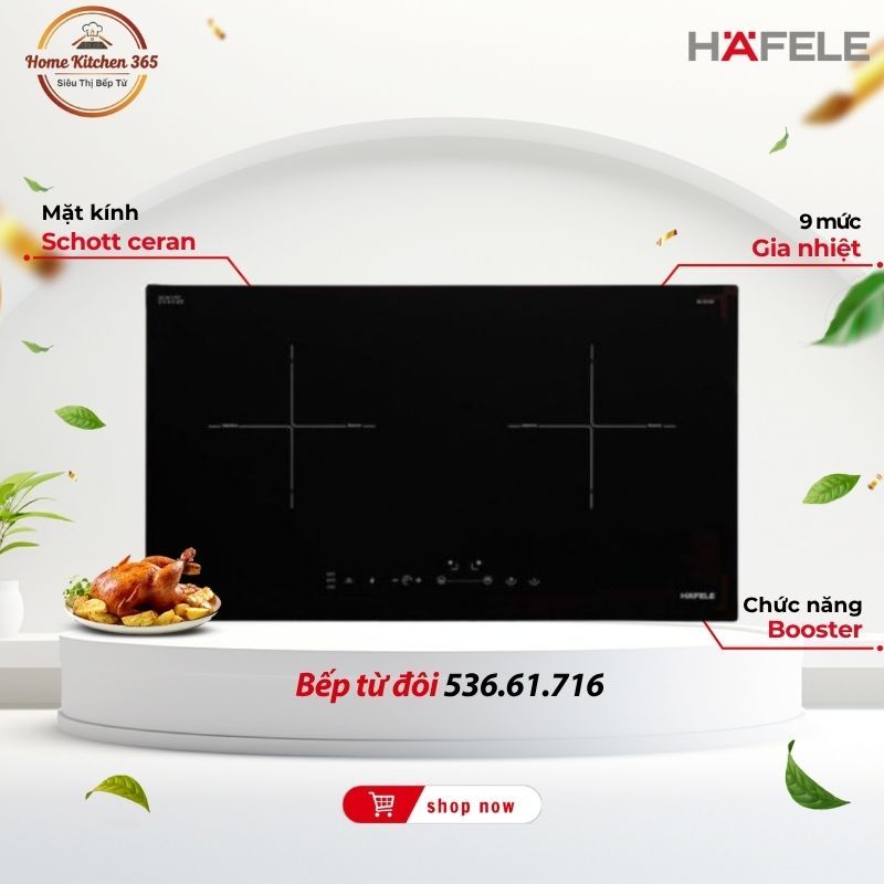 Bếp từ âm Hafele HC-I2712A 536.61.716 – Thiết kế sang trọng, nấu nhanh, tiết kiệm điện