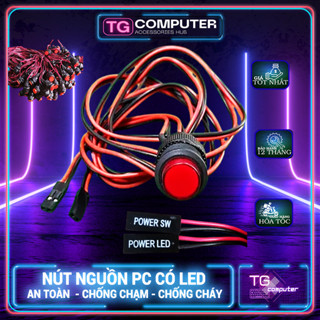 NÚT NGUỒN PC CÓ ĐÈN LED - Loại tốt có bọc cao su chống chạm, cháy, tăng độ bền(DÀI 80CM)