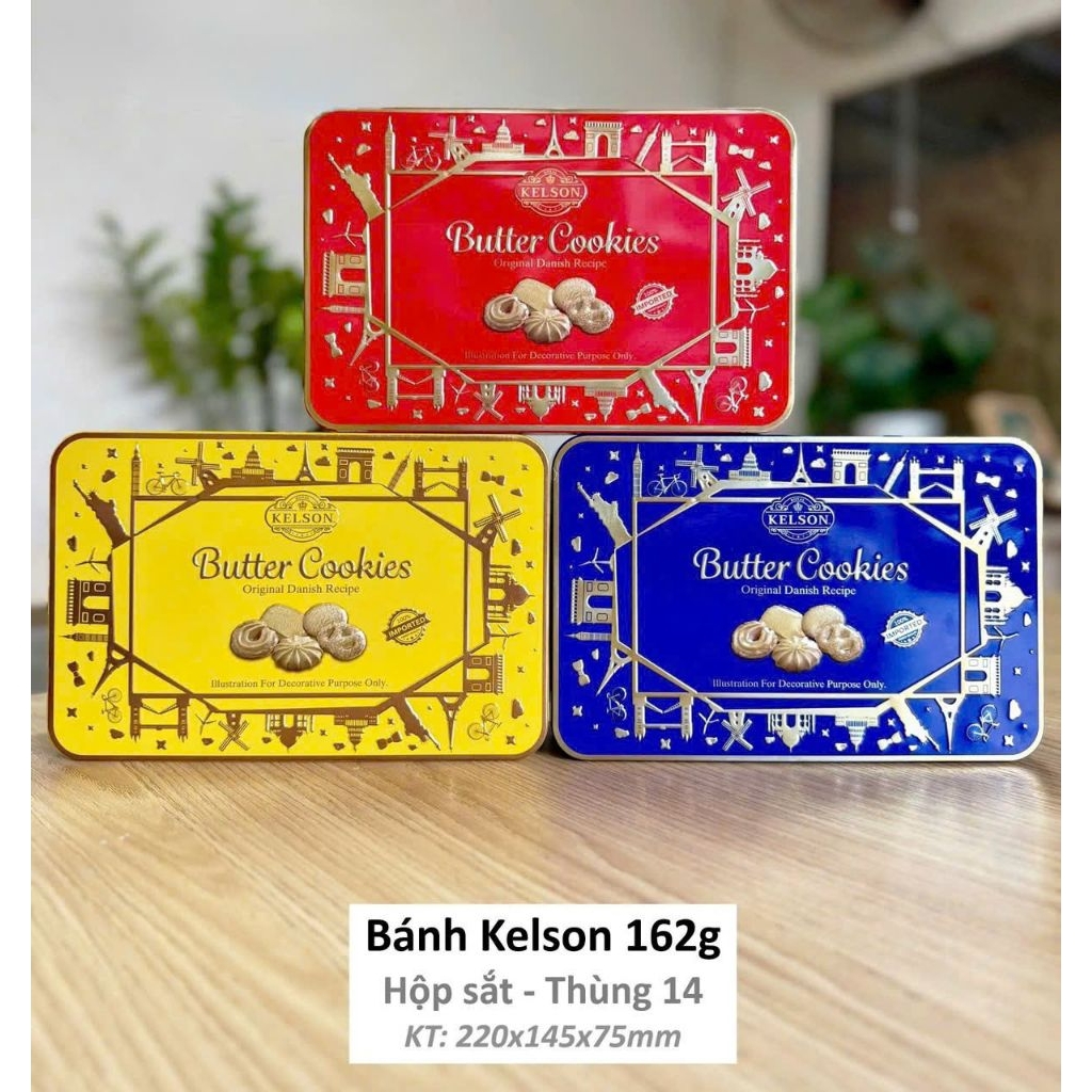 BÁNH KELSON BUTTER COOKIES – HỘP SẮT 162G 🧈