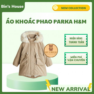 Áo khoác parka lót lông cho bé H&M sz 2/4y