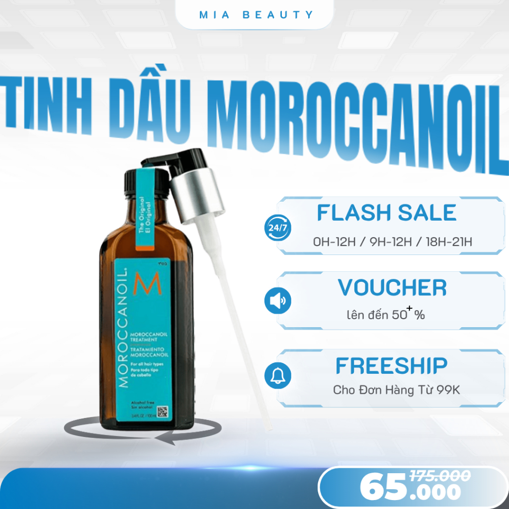 Tinh Dầu Dưỡng Tóc Moroccanoil | Giúp Tóc Chắc Khoẻ, Giữ Nếp, Phục Hồi Tóc | 100ML