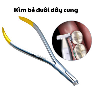 Kìm bẻ đuôi dây , Bẻ đuôi dây cung - Kìm hỗ trợ chỉnh nha cán Vàng - kìm pakiStan