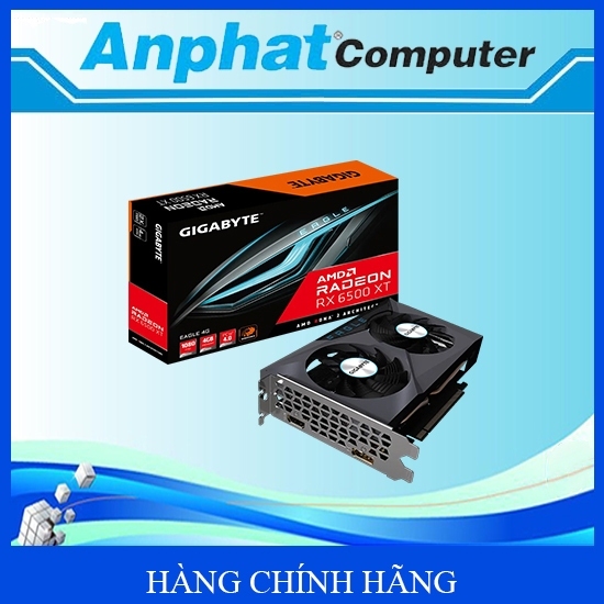 Card màn hình VGA Gigabyte RADEON RX 6500 XT EAGLE 4G (R65XTEAGLE-4GD) - Hàng Chính Hãng