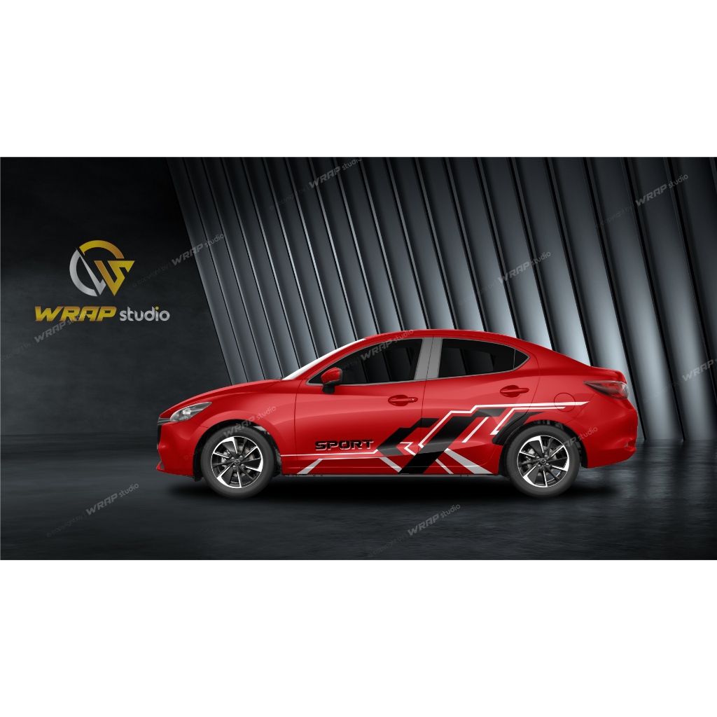TEM XE MAZDA 2/MAZDA 3 - TEM DÁN SƯỜN Ô TÔ PHONG CÁCH