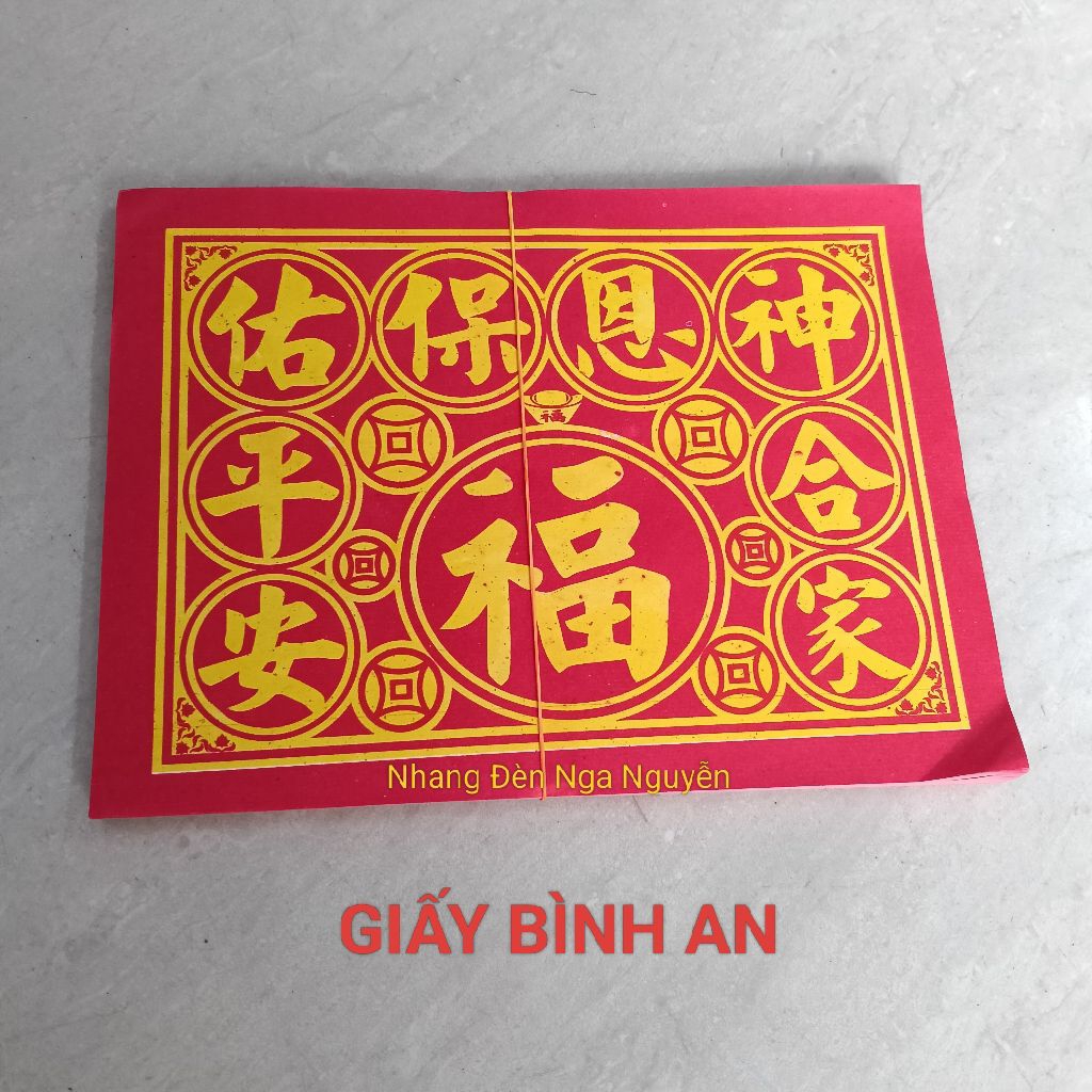 Giấy Cúng Bình An In (Xấp 100 tờ)