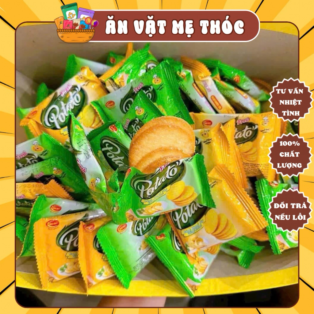 500G Bánh Khoai Tây Potato, Bánh Potato, Bánh Quy, đồ ăn vặt.
