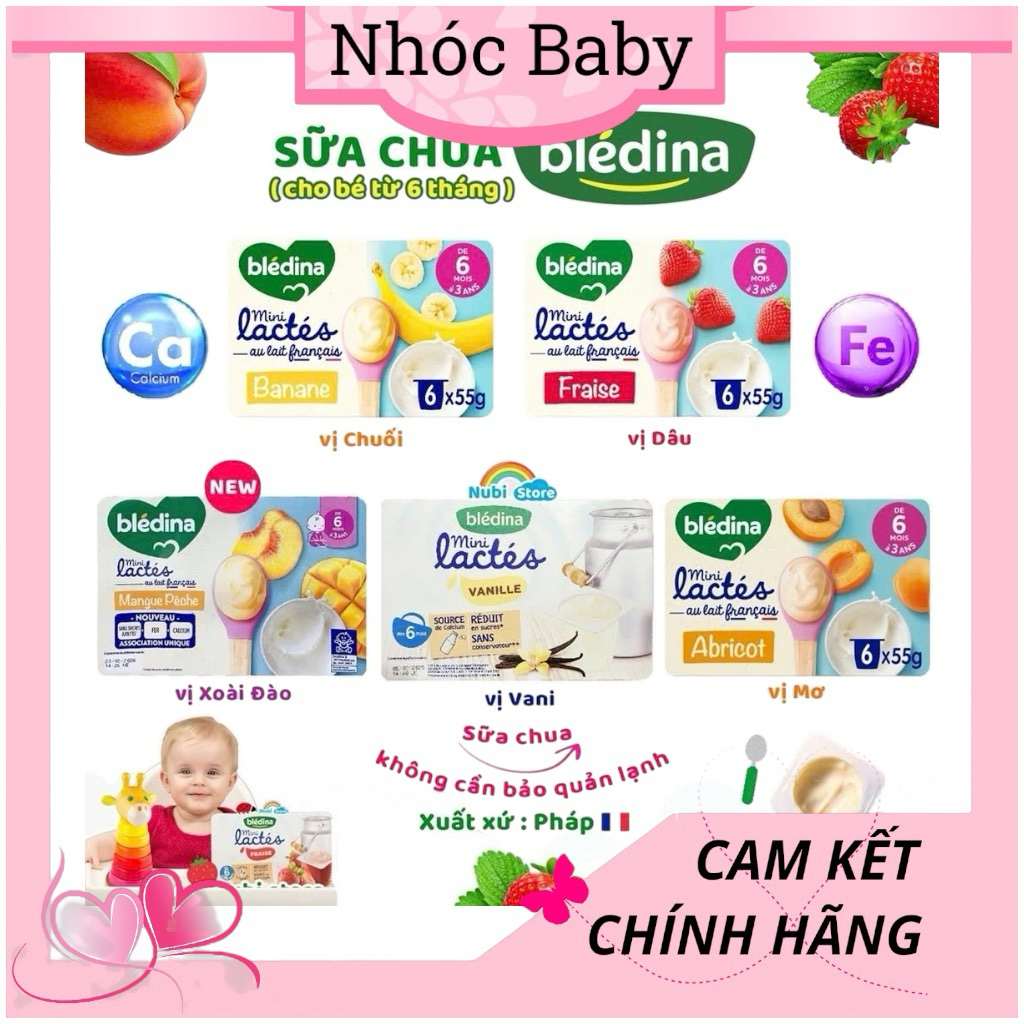 Sữa chua Bledina cho bé 6m+ Pháp (không cần bảo quản lạnh)