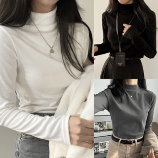  Áo Giữ Nhiệt Nữ LÓT NỈ Co Giãn 4 Chiều Cổ Cao 3 Phân Áo Giữ Nhiệt Ôm BODDY Tôn Dáng Dễ Phối Đồ MIAA 