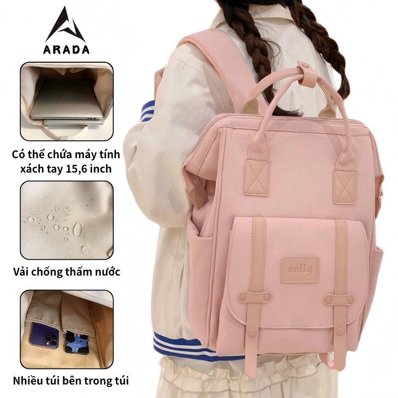 Balo nữ đi học Cỡ Lớn  thời trang chống nước nhiều ngăn đựng vừa Nhiều Ngăn Tiện Lợi Cho Đi Học