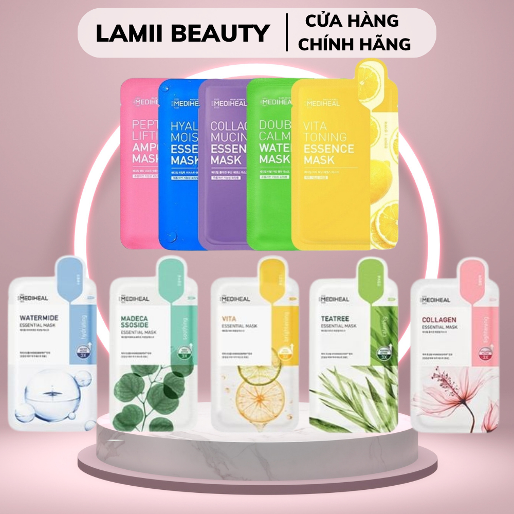 MẶT NẠ MEDIHEAL ESSENTIAL / WATER / AMPOULE MASK - LAMII BEAUTY
