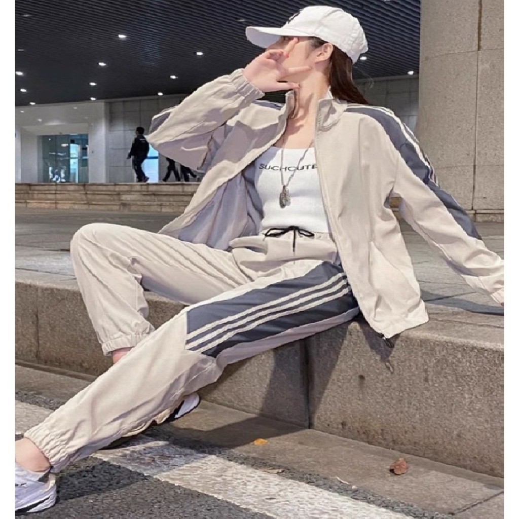 Bộ Thể Thao Gió Nam Nữ Thu Đông Họa Tiết Trẻ Trung, Bộ Gió Nữ Chống Gió Cản Nước Chất Đẹp BN07 - BEE