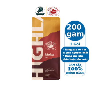 Cà phê rang xay Moka Highlands Coffee 200g