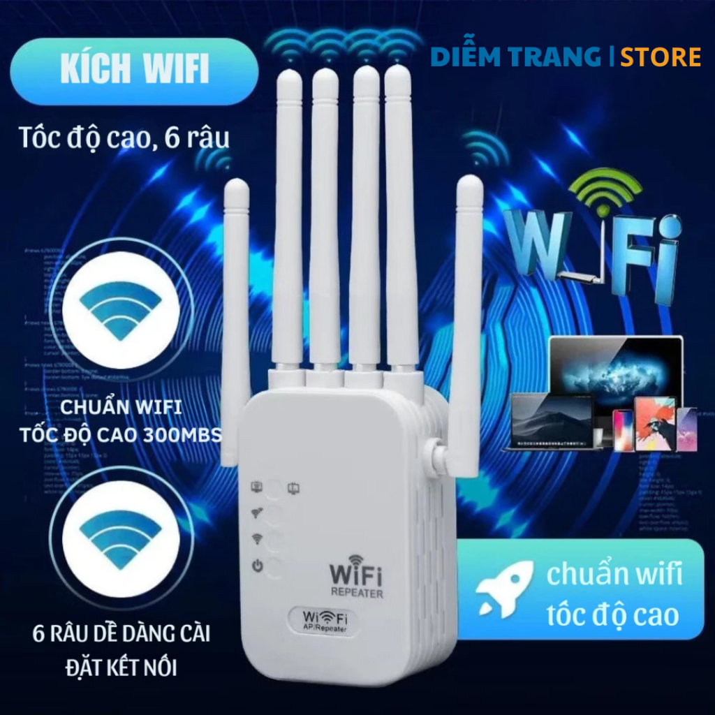 Bộ Kích Sóng Wifi 6 Râu Tốc Độ Cao Mở Rộng Vùng Phủ Sóng Cải Thiện Tốc Độ Wifi 1200Mbs | BigBuy360 - bigbuy360.vn