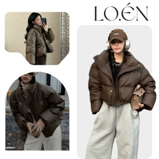   Premium Nâu cafe  Áo Phao Da Bản Cao Cấp Dáng Boxy Basic Phong Cách Hàn Quốc Dành Cho Nam Nữ - SFP2 