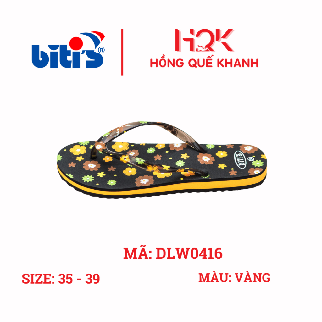 [BITI'S] - DẾP LÀO, DÉP KẸP, DÉP TÔNG NỮ XỐP ÊM CHÂN - DLW0416 MÀU VÀNG BITIS