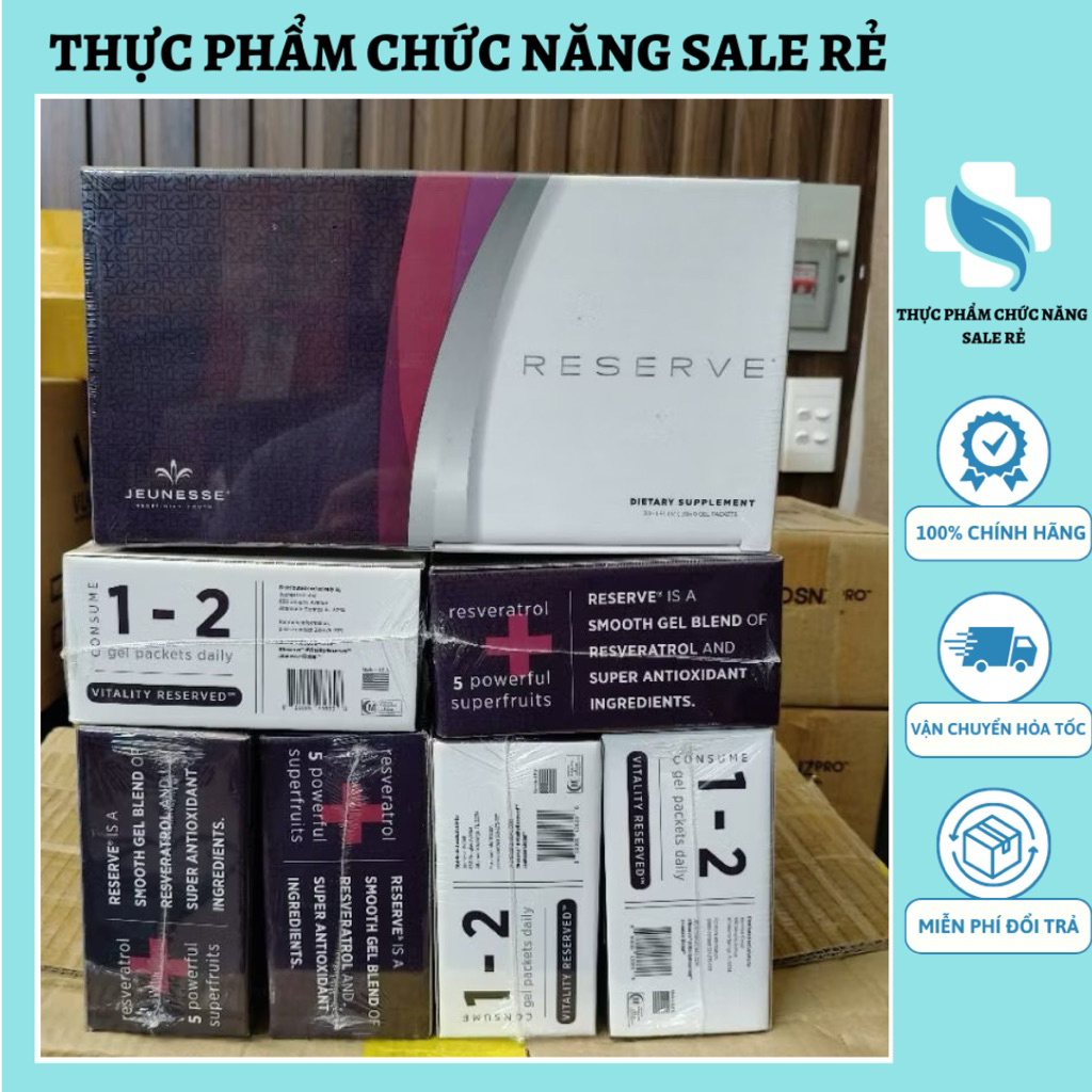 [ Kho Mỹ ]Gel Reserve Hộp 30 Gói - Ngăn Ngừa Lão Hóa Gốc Tự Do, Nâng Cao Sức Khỏe