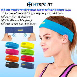 Băng đô thể thao aolikes al 2108, băng trán thể thao thấm hút mồ hôi, co giãn tốt, dành cho nam nữ