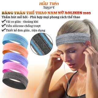  Băng Trán Băng Đô Thể Thao Headband Đeo Đầu Tập Gym Nam Nữ Tấm Mồ Hôi Chính Hãng Aolikes AL2103 