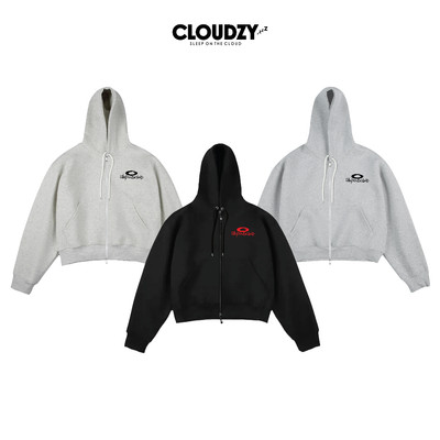 Áo khoác hoodie zip boxy nam nữ local brand zip hoodie nỉ bông dầy dặn unisex basic CLOUDZY PLAN