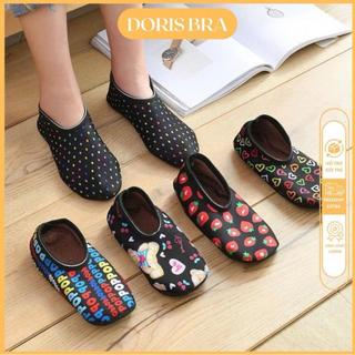  Hài nỉ giày nỉ lót lông DORIS chống trơn trượt giữ ấm cho mùa đông 