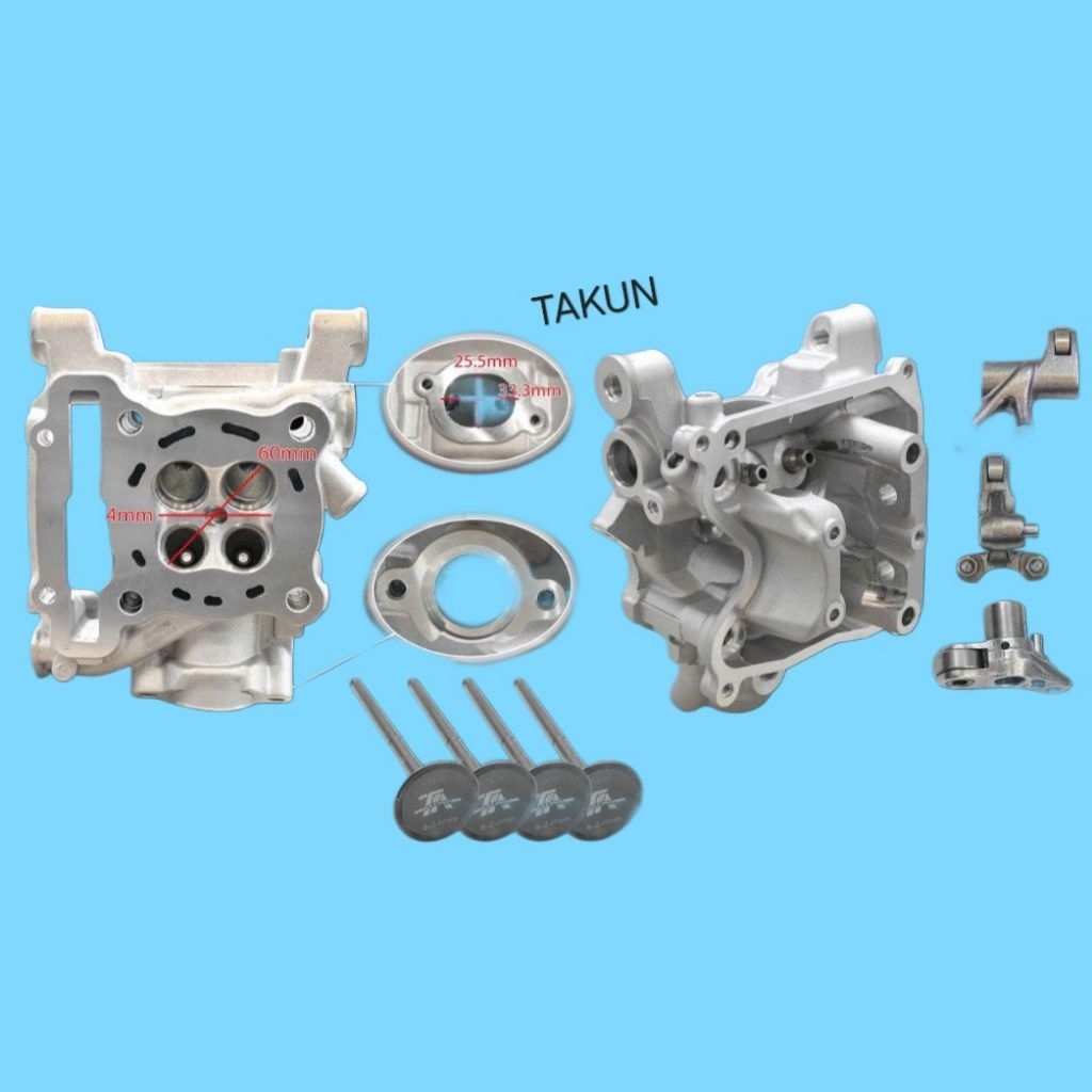 Bộ đầu bò quylat xe EXCITER 155, Y16ZR... Super Head Xupap 20/23