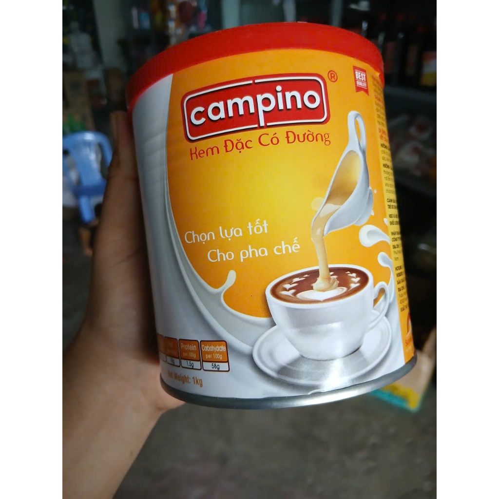 4kg Sữa Đặc CamPino Nhập Khẩu Từ Malaysia Gồm 4 Lon Trọng Lượng 1 Lon/kg