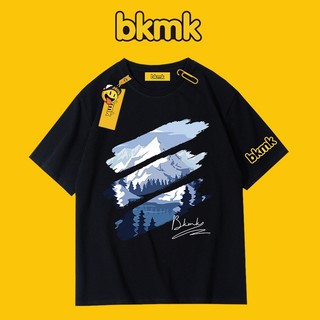  BKMK Áo Thun Áo Phông Unisex Tay Chất Cotton Mềm Mịn Co Dãn Thoáng Mát Form Rộng Cho Nam Nữ 