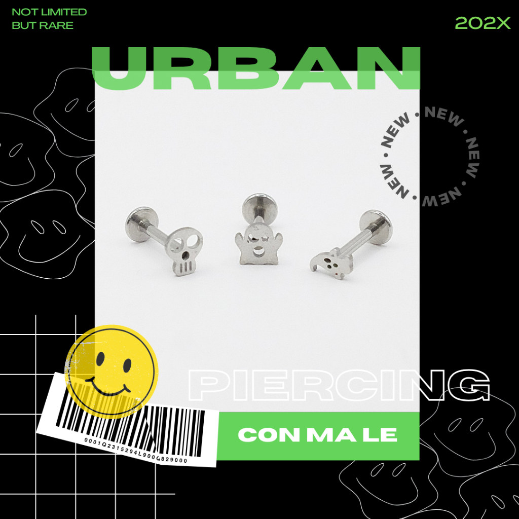 [1 Chiếc] Khuyên tai, chất liệu thép không gỉ sát tai MA LÈ FLATBACK Urban [XỎ]