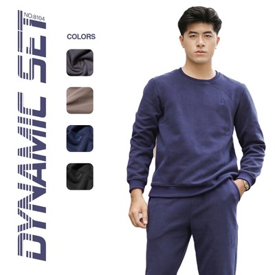 Set Nỉ Nam Urban, Cotton Dày Dặn, Co Giãn, Mềm Mịn, Giữ Nhiệt Tốt, Cổ Tròn, Không Xù Bai Nhão, dáng Thể Thao NO. 8104