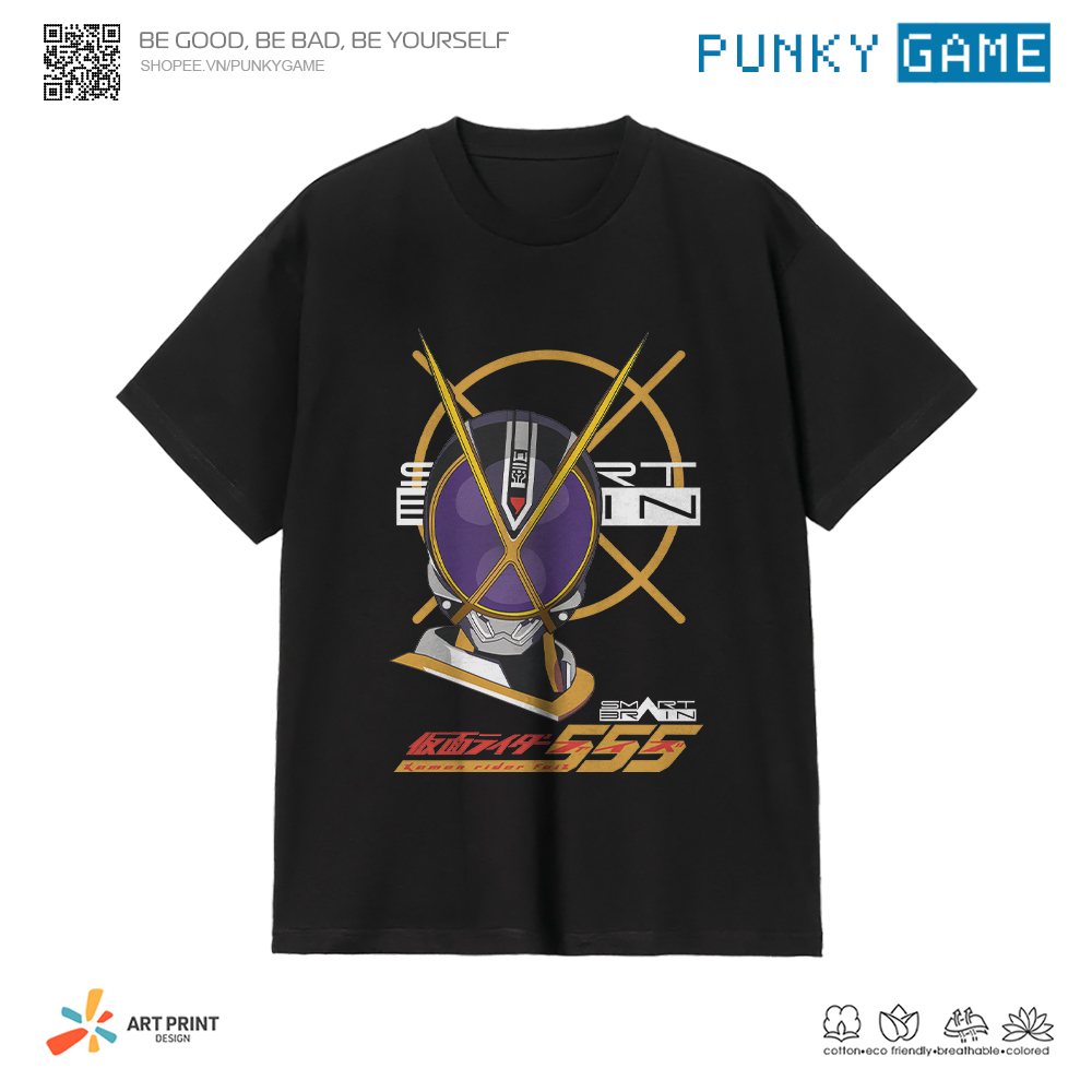 Áo thun Unisex Kamen Rider Faiz 555 Cotton 100% ngắn tay
