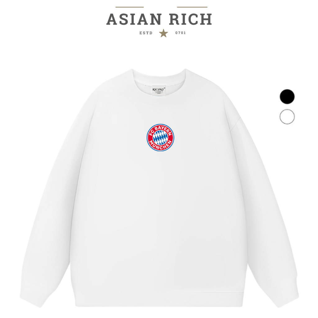 Áo Sweater Asian Rich Premium Nỉ Logo Mid Câu Lạc Bộ Bóng Đá Fc Bayern Munich Bundesliga