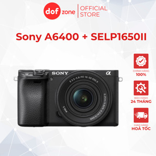  Máy ảnh Sony A6400 + Lens Kit 16-50 Đen - Tặng kèm thẻ nhớ 64GB - Hàng chính hãng 