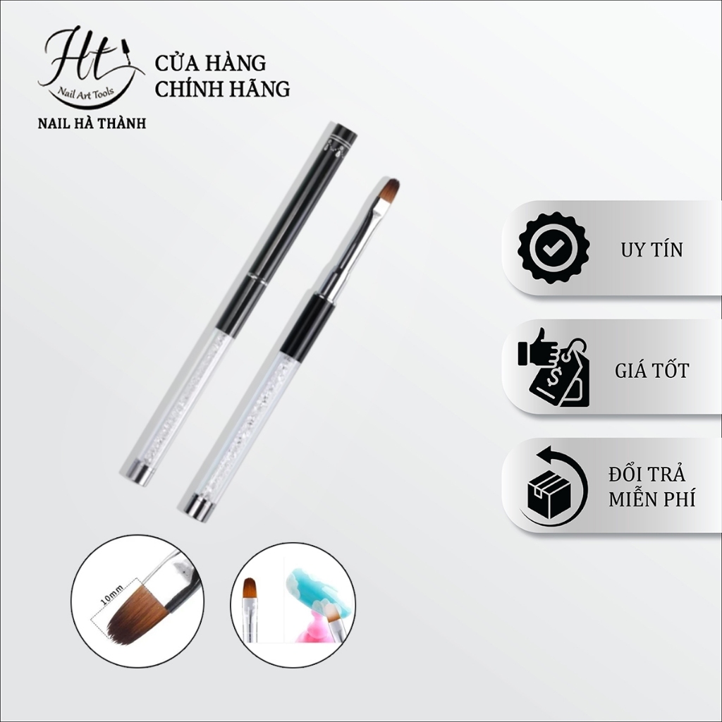 Cọ đắp gel cọ đắp bột cán đá đầu tròn