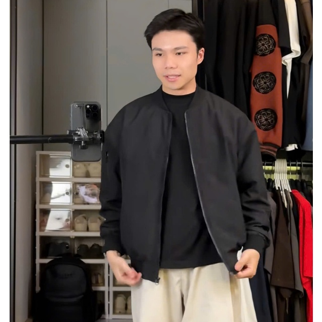 Áo Khoác Gió Bomber  Dù Hai Lớp Chống Nước Cản Gió Có Túi Trong Chống Tia Uv Menwear Jacket PN STORE  BOMBER01 | BigBuy360 - bigbuy360.vn